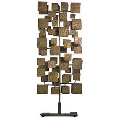 Paravent monumental en laiton de Harry Bertoia pour Florence Knoll, États-Unis, 1959