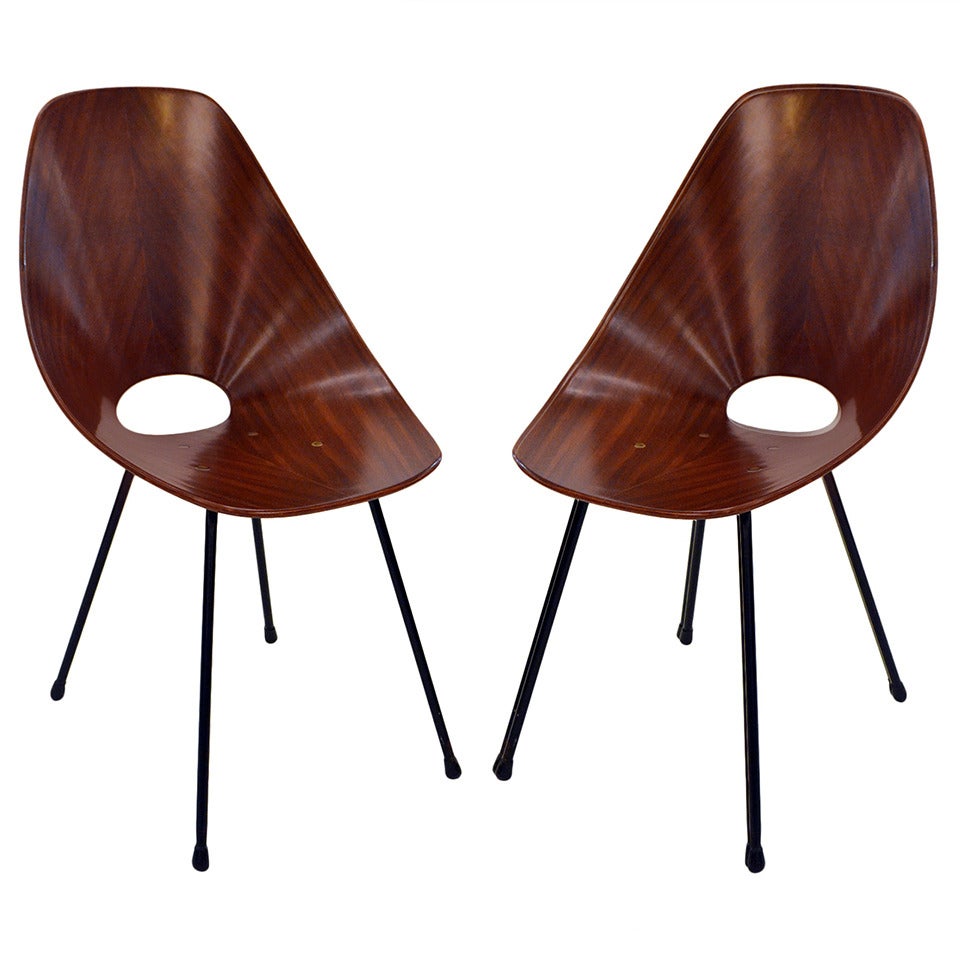 Pair of "Medea" Chairs by Vittorio Nobilli