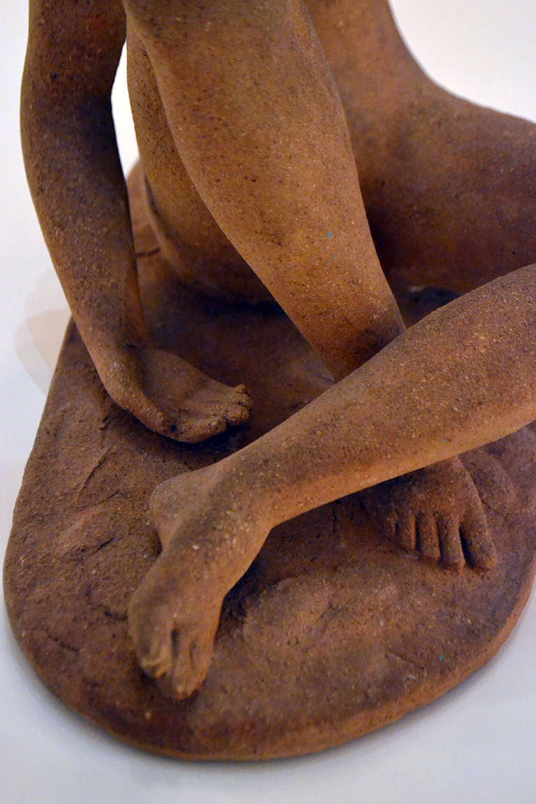 Terracotta Original and Rare Figurative Sculpture by Waylande Gregory