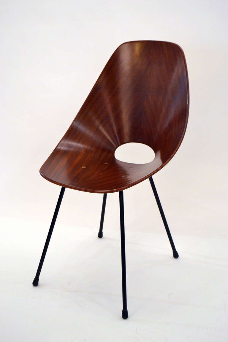 A wonderful and sculptural pair of Medea chairs, These chairs won the 