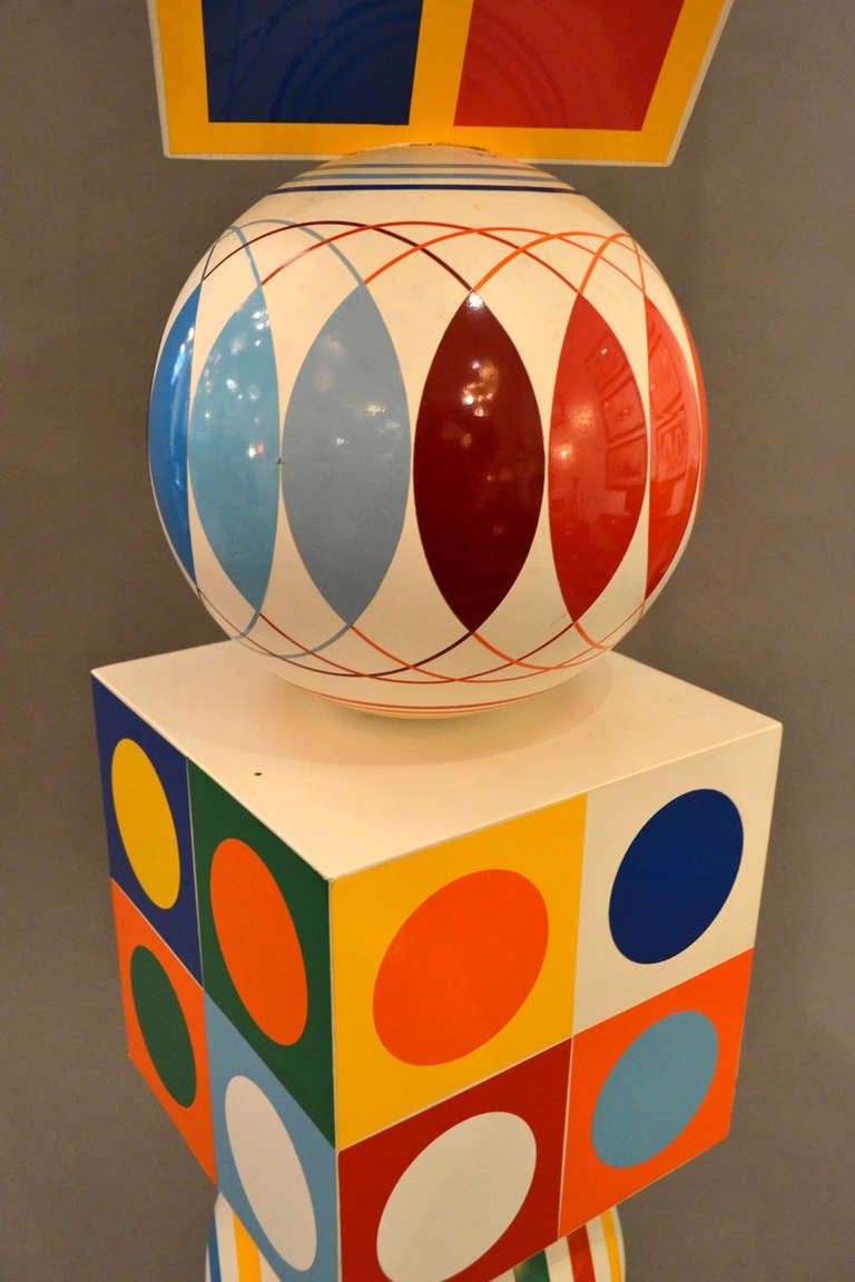 American Geo-Pop Totemic Sculpture by Robert Zeidman