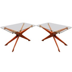 Pair of Mid-Century End Tables by Ico Parisi, Italy, 1950s 5