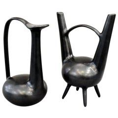 Etruscan Style Bucherro Vases After a Model by Gio Ponti