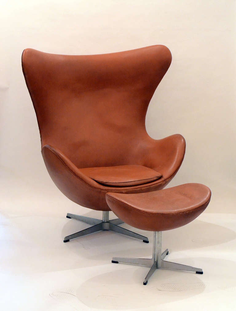 Arne Jacobsen Egg Chair And Ottoman At 1stdibs