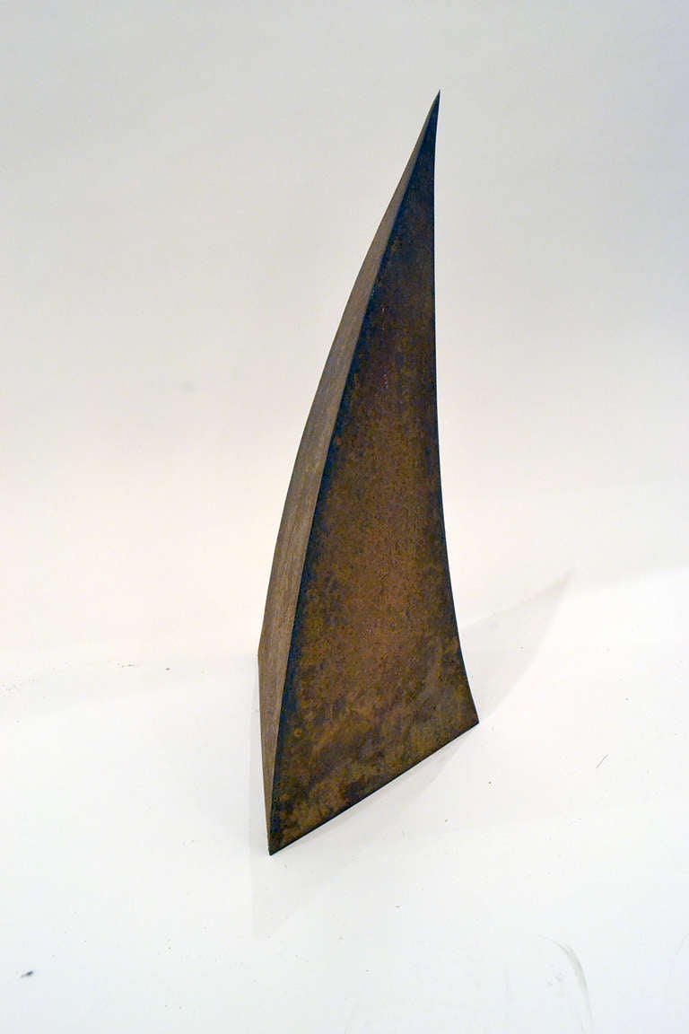 Swiss Abstract Corroded Steel Sculpture