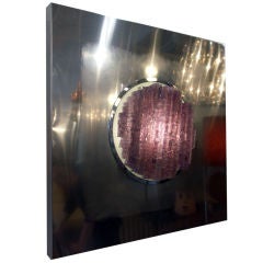 Monumental Steel Panel Wall Lamp by Angelo Brotto