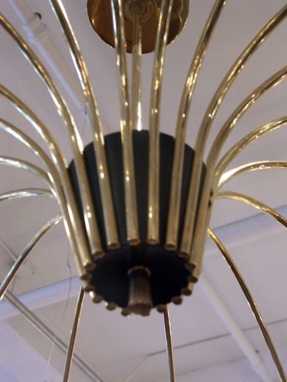 Spectacular 1960's Italian 18 Branch Radial Chandelier