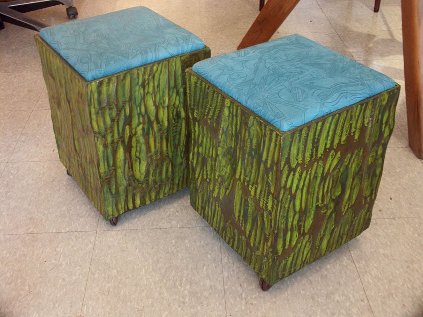Pair of Rolling Stools by Philip Lloyd Powell