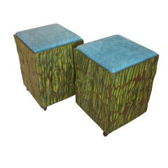 Vintage Pair of Rolling Stools by Philip Lloyd Powell