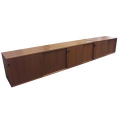 Florence Knoll Wall Mount Triple Credenza Unit