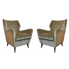 Luxurious Pair of Lounge Chairs by Gio Ponti for Hotel Bristol