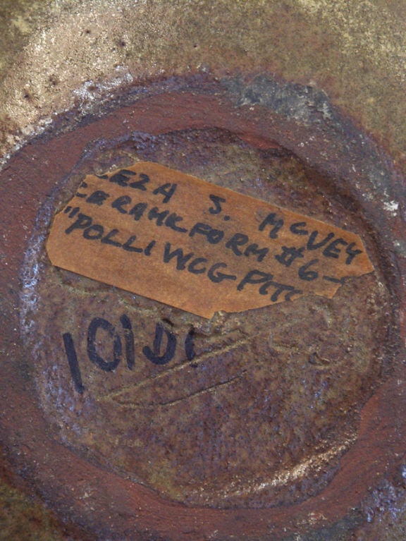 Polliwog Pitcher A Stoneware Vessel by Leza McVey (1907-84) 4