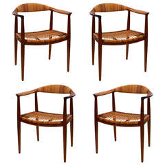 Set Of Three The Chairs By Hans Wegner by Johanes Hansen