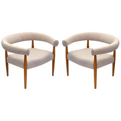 Exceptional Pair of Ring Chairs by Nanna Ditzel
