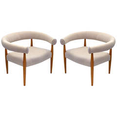 Exceptional Pair of Ring Chairs by Nanna Ditzel