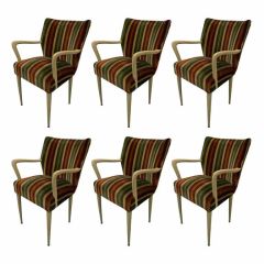 Fine Set of Six Dining Chairs Attributed to Paolo Buffa