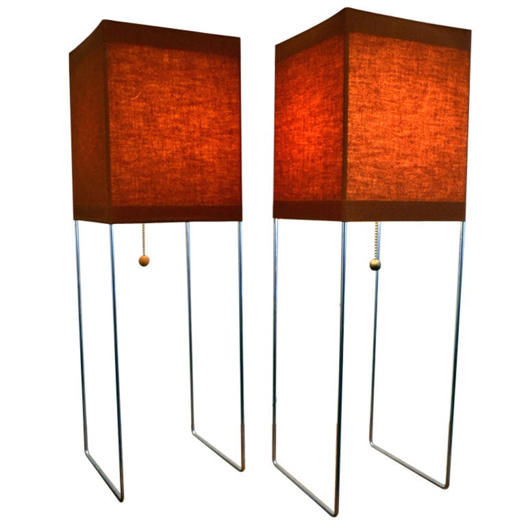 Architectonic "Box-Kite" lamps by Gregory Van Pelt for Hiefetz