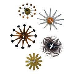 Fine Collection of Clocks by Irving Harper for George Nelson