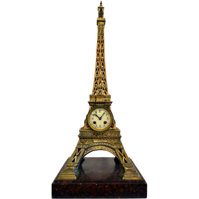Monumental & Elegant Eiffel Tower Clock
