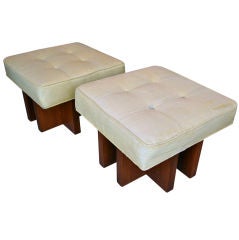 Pair of Low stools by Milo Baughman