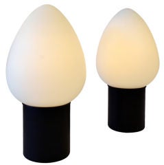 Pair of Acorn Glass Table Lamps