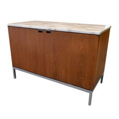 Marble and Teak Cabinet by Florence Knoll