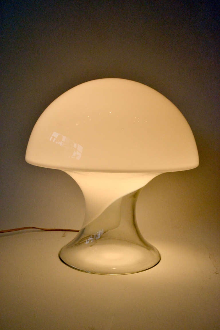 Pair of 1960's Murano Mushroom Table Lamps