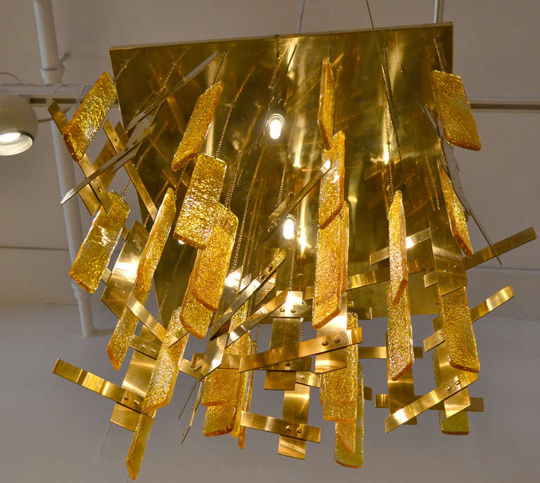 Marvelous Ceiling Fixture by Gaetano Sciolari In Excellent Condition In New York, NY