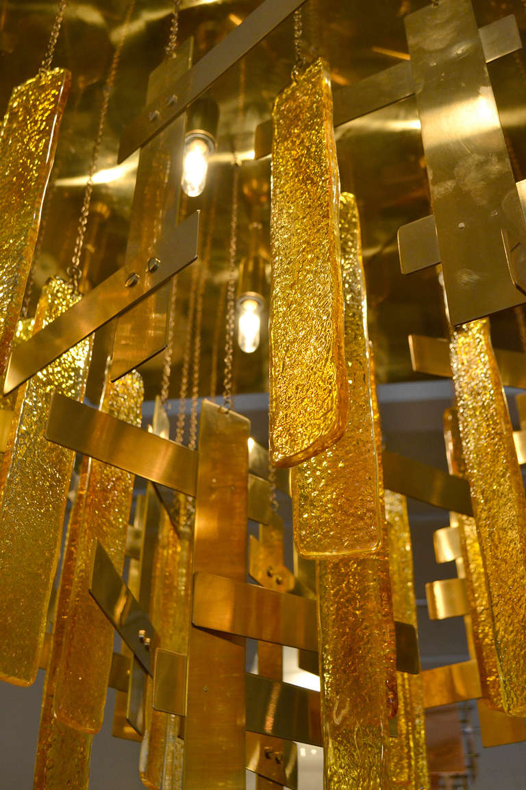 Brass Marvelous Ceiling Fixture by Gaetano Sciolari