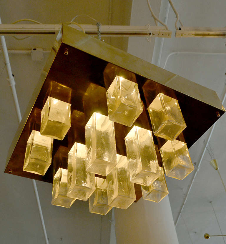 Geometric Ceiling Fixture by Gaetano Sciolari In Excellent Condition In New York, NY