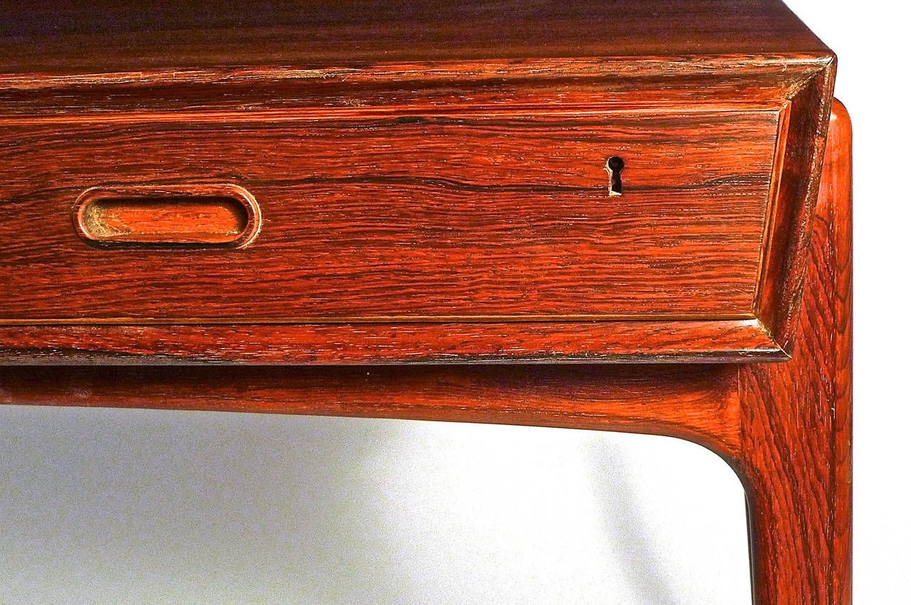 Rosewood Desk by Svend Madsen for Sigurd Hansen In Excellent Condition In New York, NY