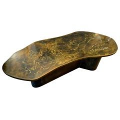 Philip and Kelvin Laverne Bronze Polychrome Table