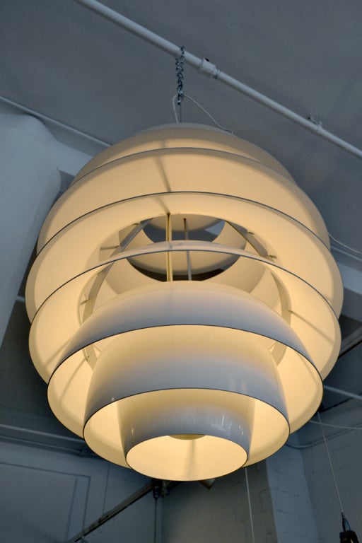 Danish Gigantic Suspended Pendant by Kurt Norregaard for Louis Poulsen