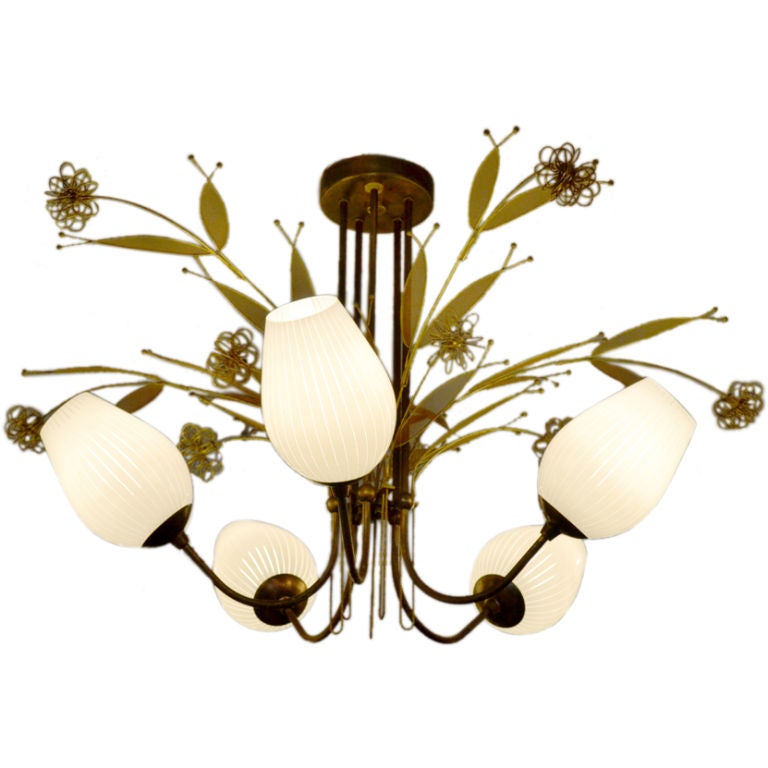 Paavo Tynell for Lightolier 1950's Chandelier