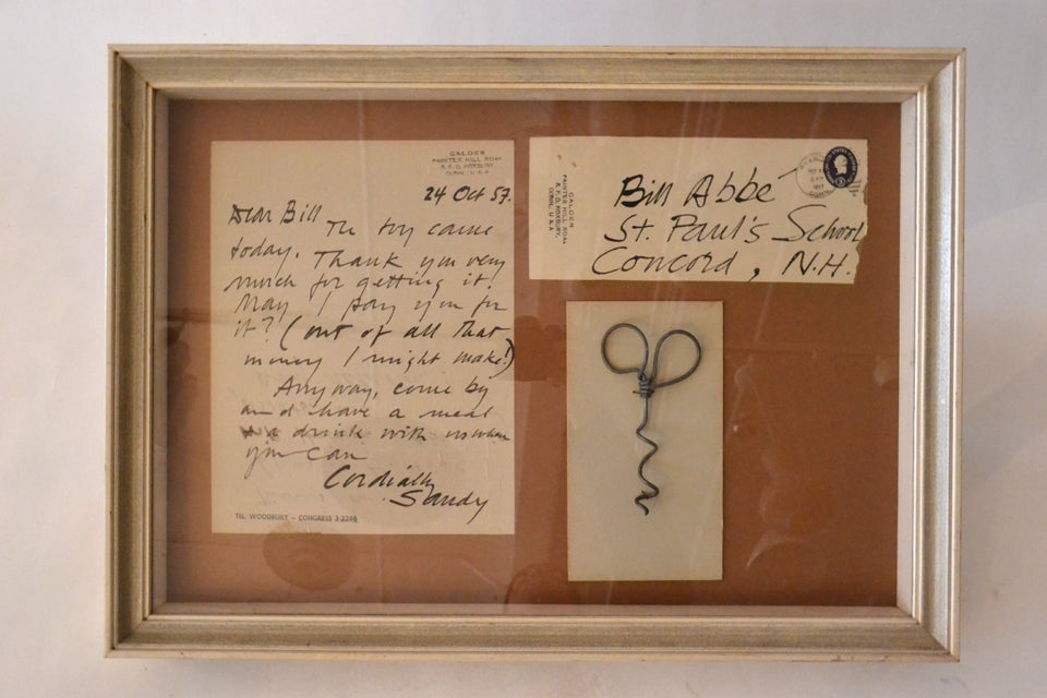 Alexander Calder 1957 Letter With Sculpture