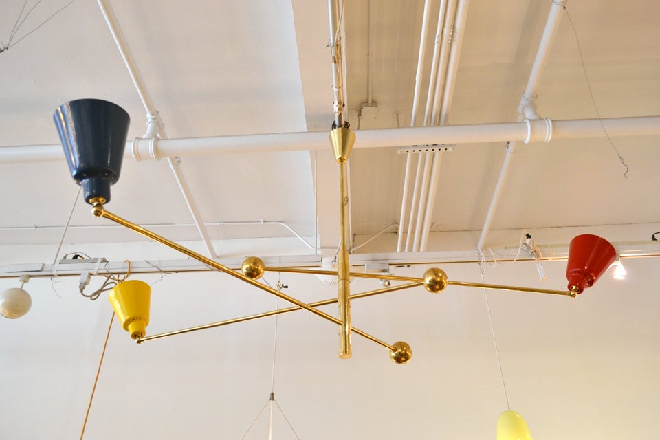 Articulating Three Arm Italian Chandelier