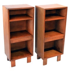 Pair of Walnut Bookcase Night Stands by George Nelson