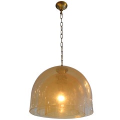 Italian Multi Glass Dome Chandelier by Mazzega