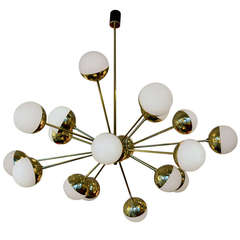 Italian Sputnik Chandelier with Glass Globes