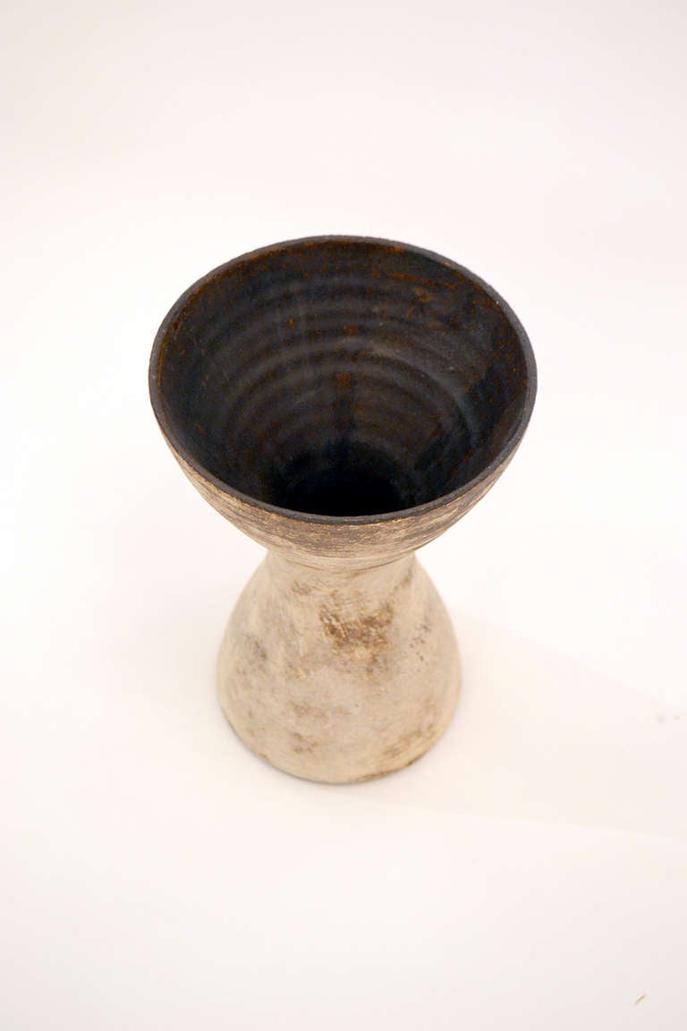 British Elegant Hourglass Vase by Hans Coper