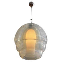 Vintage Opalescent Orb Chandelier by Carlo Nasson