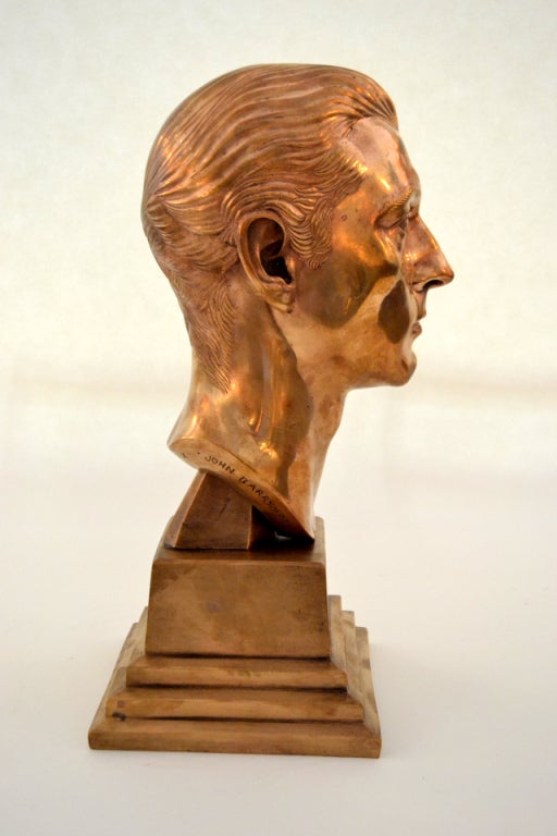 American Bronze Bust of John Barrymore by Paul Manship