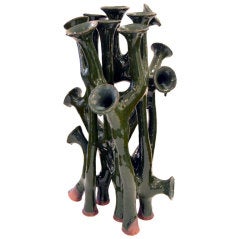 Outstanding Abstract Pottery Sculpture by Bente Skjottgaard