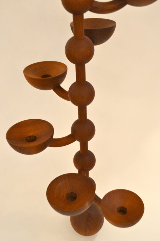 A wonderful and unique candelabra from Denmark. The candelabra is meant to be hung like a mobile of candle light.