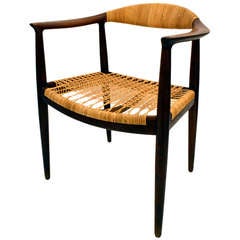 Teak and Caned "THE" Chair by Hans Wegner