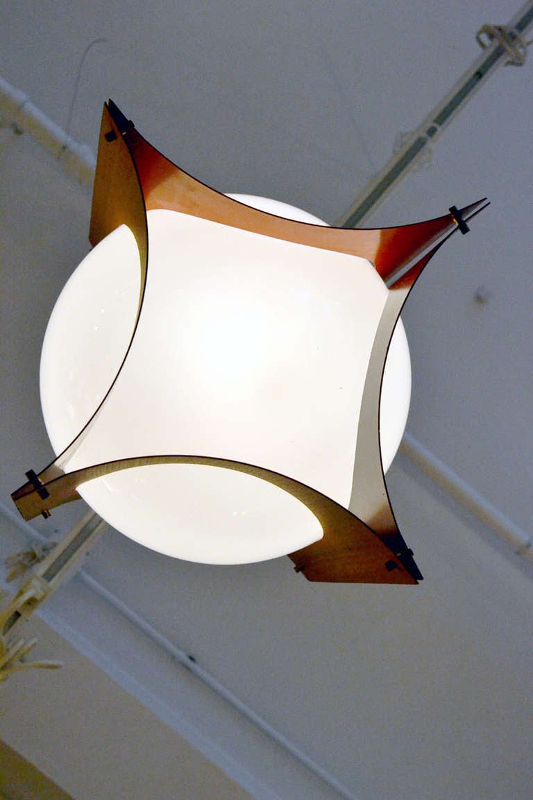 American Mid Century Geometric Globe Pendant