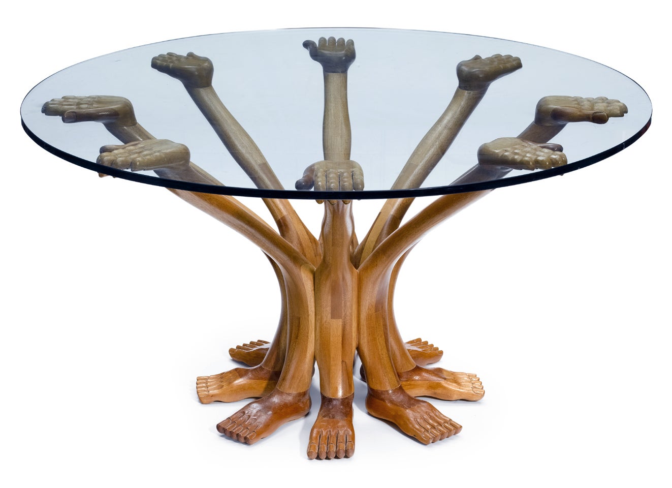 Surrealist Eight Hands and Feet Table by Pedro Friedeberg