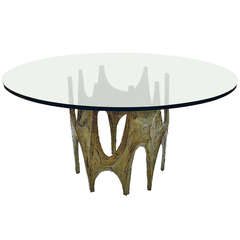 Sculptural Dining Table by Paul Evans