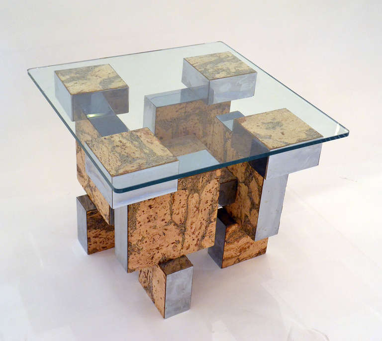 This table is a great size for a variety of uses.  It's complex form gives it a sculptural appearance that is very eye catching.