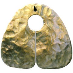Fine and Rare Gold "Gong" Pendant by Harry Bertoia (1915-78)